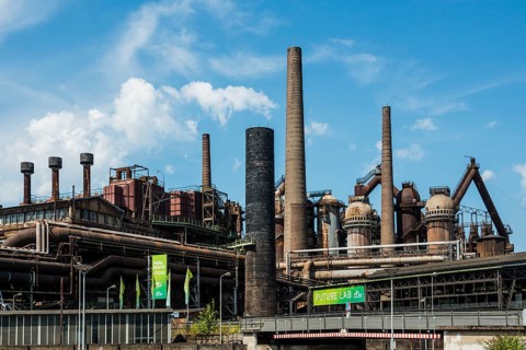 Former steelworks, Völklingen Ironworks, UNESCO World Heritage Site, Völklingen, Saarland, Germany