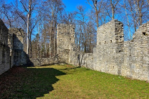 The Hohenmelchingen castle ruin on the Zollernalb near Melchingen, Burladingen, Swabian Alb,