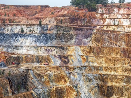 Corta Atalaya open pit mine, copper mine, Rio Tinto, Minas de Rio Tinto, Andalusia, Spain