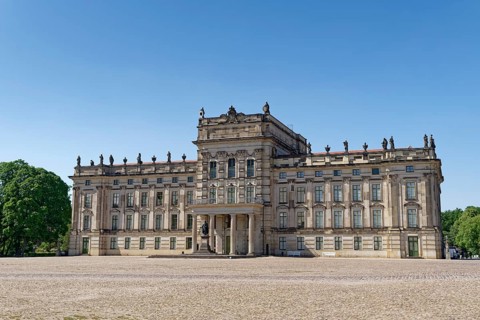 Ludwigslust Palace, a classicist three-winged complex, is a former residence of the Dukes and Grand