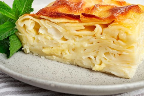Achma, khachapuri, traditional Georgian dish, homemade, no people