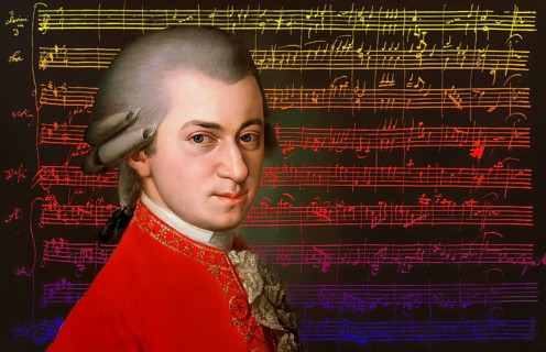 Wolfgang Amadeus Mozart, 1756 – 1791, composer of classical music, First Viennese School, notesheet