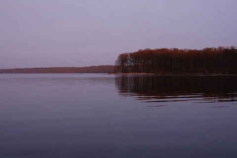 Werbellinsee, end of March, sunset, Brandenburg, Germany