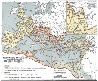 Historical map of the Roman Empire