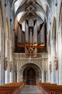 Church organ, St. Nicholas organ in Überlinger Münster, parish church of St. Nikolaus, Überlingen