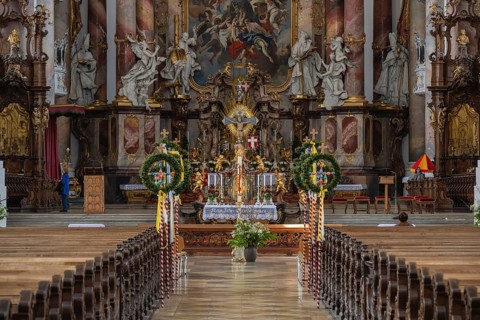 The magnificent Basilica of St. Alexander and St. Theodor in Ottobeuren impresses as a masterpiece