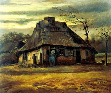 The cottage (1885), Painting by Vincent Willem van Gogh (born 30 March 1853 in Groot-Zundert, died