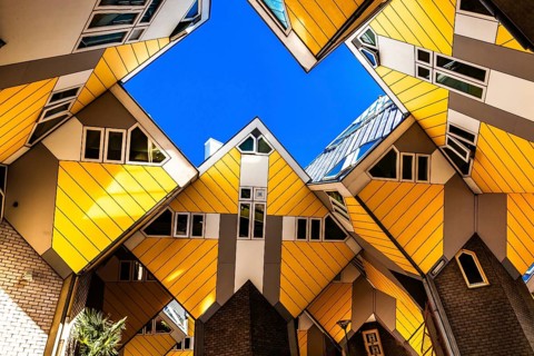 Cube houses from 1984, architect Piet Blom, Rotterdam, the Netherlands