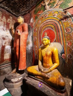 Buddha figures in the Dambulla cave temple, Dambulla, Central Province, Sri Lanka