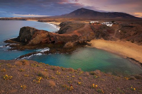 Canary Islands, Lanzarote, Beach near Papagayo, Lanzarote, Canary Islands, Spain