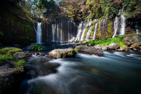 Shiraito Waterfall, long exposure, Fuji-Hakone-Izu National Park, Yamanashi Prefecture, Japan