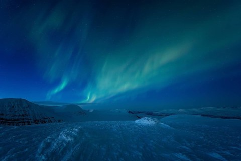 Northern Lights (Aurora borealis), Stora Sjöfallet National Park, Laponia World Heritage Site,