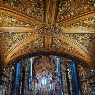 Igreja São Francisco, gilded wood carving in the Church of St. Francis, Rococo Talha Dourada,
