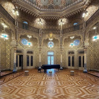 Salao Arabe, Arab salon in Palácio da Bolsa, neoclassical style stock exchange, magnificent