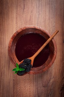 Blackberry sauce, blackberry tkemali, Georgian cuisine, homemade, no people