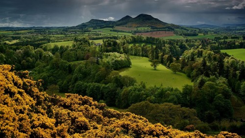 Europe, Scotland, Great Britain, England, landscape, Scott's view, viewpoint near Bemersyde, after