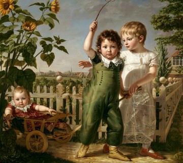 The Hülsenbeck Children, painting by Philipp Otto Runge, play, leisure, children's games, toddler,