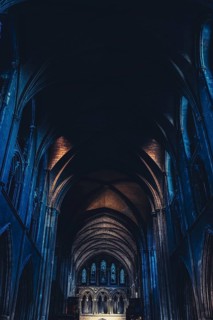 St patrick cathedral in Dublin at Christmas time in Ireland
