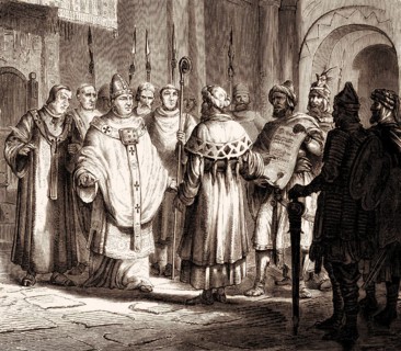 Pope John VIII, forced to pay tribute to the Emirate of Sicily, 9th century
