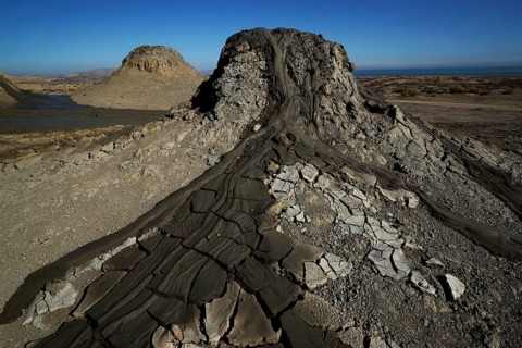 Azerbaijan, mud volcano, Lahic, Europe, Asia
