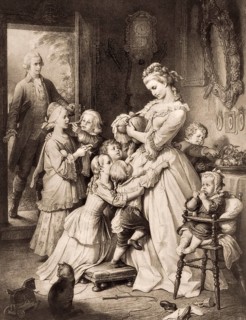 Charlotte with her younger siblings, The Sorrows of Young Werter, a novel by Johann Wolfgang von