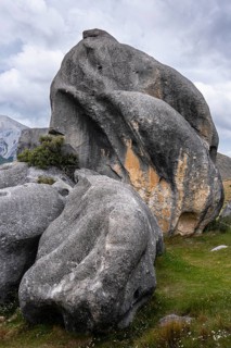 Limestone cliffs on Castle Hill (Kura Tawhiti) . Castle Hill, Canterbury South Island, New Zealand