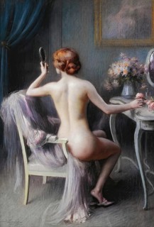 French Nu Feminin, is a well-known work by the French academic painter Delphin Enjolras (1857-1945)