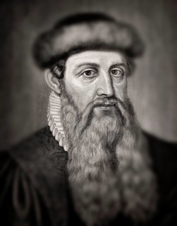Johannes Gensfleisch zur Laden zum Gutenberg, circa 1400, 1468, inventor of the printing press