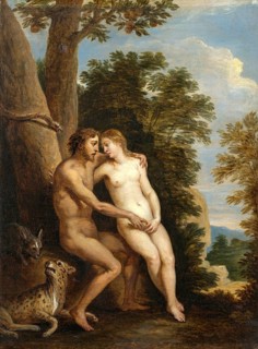 Adam and Eve in Paradise (1650s), painting by David Teniers (baptised 15 December 1610 in Antwerp,