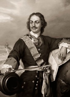 Portrait of Peter the Great, Peter I or Pyotr Alexeyevich Romanov, 1672-1725, Emperor of the