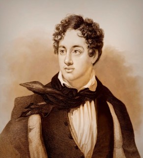 George Gordon Noel Byron, 6th Baron Byron of Rochdale, 1788, 1824, British poet, digital edited