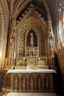 Side altar of Saint Genoveva, historic Saint-Étienne-du-Mont church, Latin Quarter, Paris, France