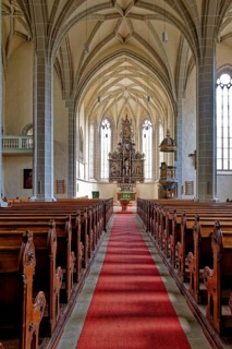 St. Matthäi Church, interior photograph, Leisnig, Saxony, Germany