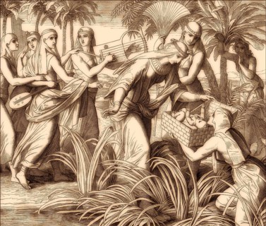 The Finding of Moses, Old Testament, by Julius Schnorr von Carolsfeld, 1860