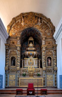 Interior view church, Igreja de São Francisco, choir, altar, azulejos, tiles, tile decoration,