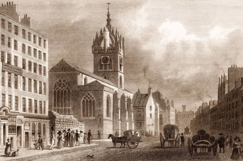 St Giles' Church, looking West, Edinburgh, Scotland, 19th century, from Modern Athens by Th. H.