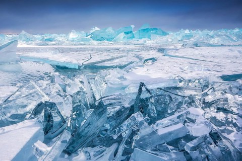 Russia, Siberia. Situated in south-east Siberia, the 3.15-million-ha Lake Baikal is the oldest (25