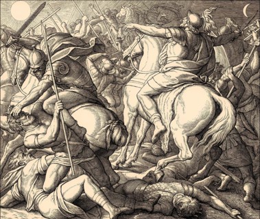 Joshua Commanding the Sun to Stand Still upon Gibeon, Old Testament, by Julius Schnorr von