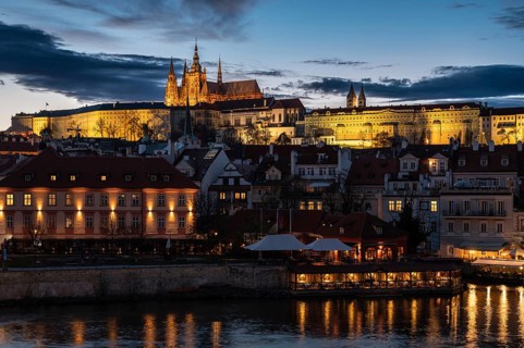 Prague Castle Hradczany view from Charles Bridge