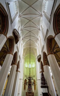 Interior photo, St Mary's Church in the old town of Stralsund, Mecklenburg-Western Pomerania,
