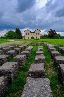 Biriciana fort, Roman fort, reconstructed north gate, Weißenburg in Bavaria, Altmühltal, Franconian