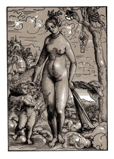Venus and Amor, Lucas Cranach, 1506, facsimile of the 19th century