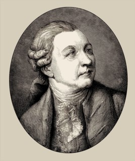 Portrait of Friedrich Gottlieb Klopstock, 1724, 1803, German poet, digitally edited