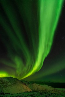 Northern Lights (Aurora borealis), Söröya, Finnmark, Norway, December 2018