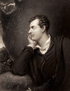George Gordon Noel Byron, 6th Baron Byron of Rochdale, 1788, 1824, British poet, digital edited