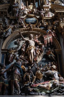 Easter altar also resurrection altar in the Basilica of St. Ulrich and Afra, old town of Augsburg,