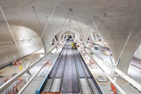 Stuttgart Station 21 Tunnel Construction site new main station platform in Stuttgart, Germany