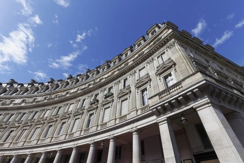 Classicist building with curved façade, Rue de Viarmes, Bourse du Commerce, 1st arrondissement,