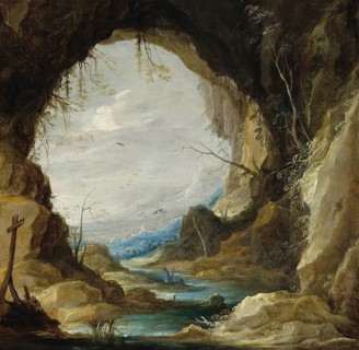View from a Grotto (early 1630s), painting by David Teniers (baptised 15 December 1610 in Antwerp,