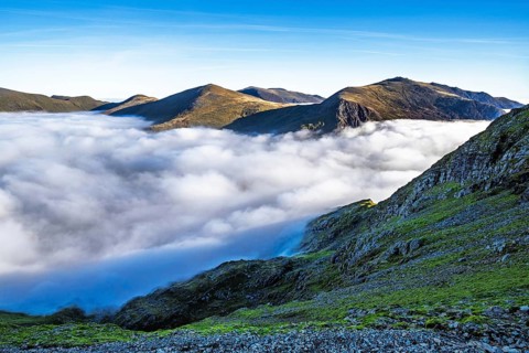 Snowdon Massif, Snowdon Range, Snowdonia, North Wales, UK